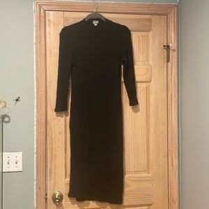 A New Day black ribbed midi dress
